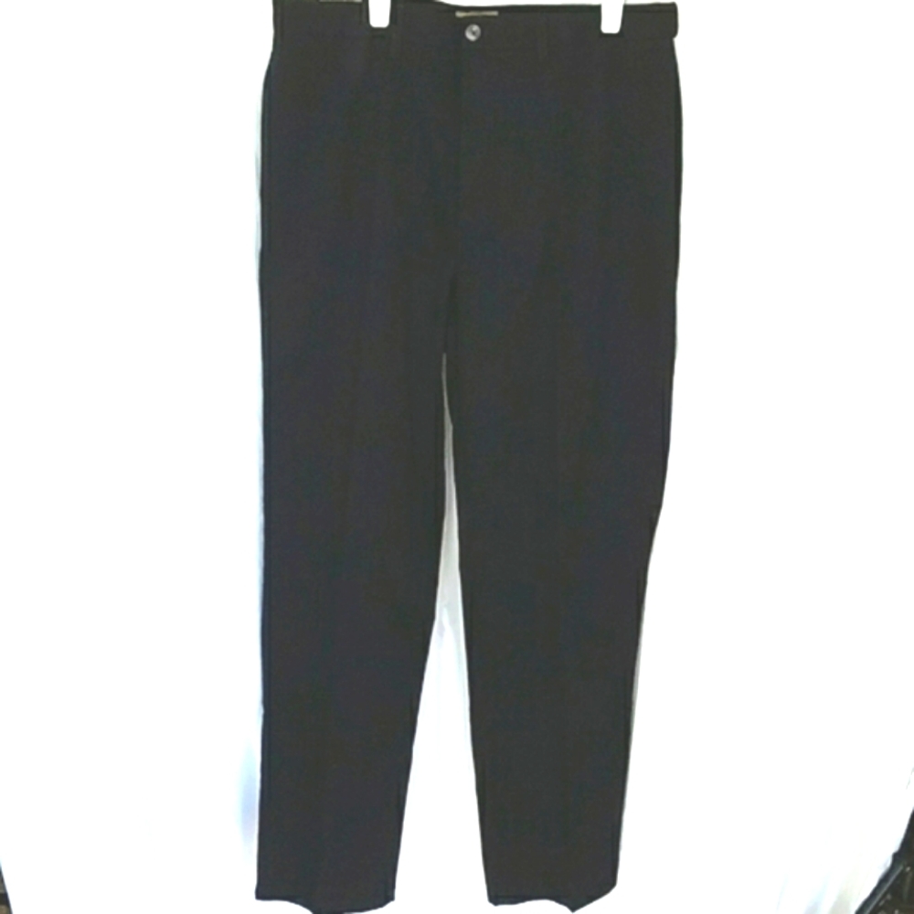 Foundry Big Tall Wrinkle Free, Comfort Stretch Slacks-Black Size 38Wx36L